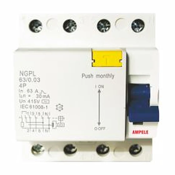 RCCB, four pole (FP)